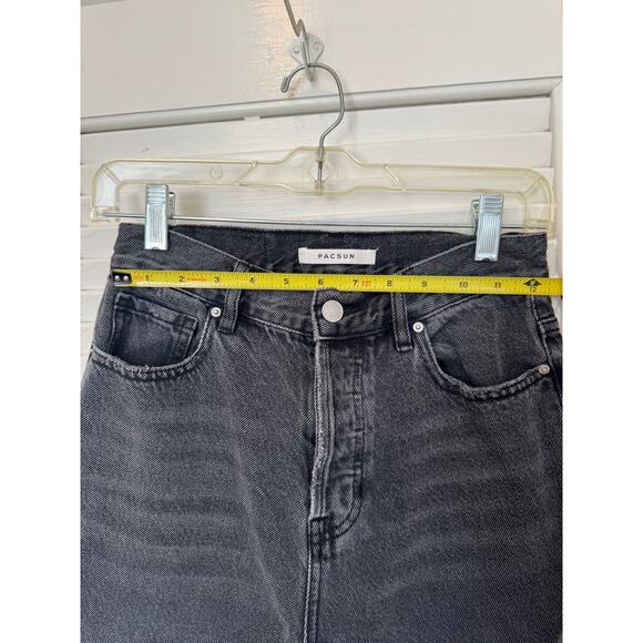 PacSun High Waisted Straight Black Eco Jeans, 25 - Picture 5 of 9
